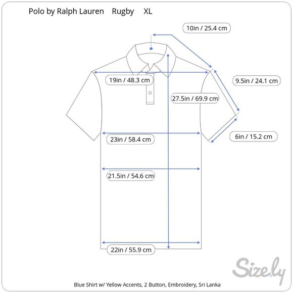Polo Ralph Lauren Shirt Mens XL Pony Rugby Retro Short Sleeve Button Design Blue - Picture 2 of 9